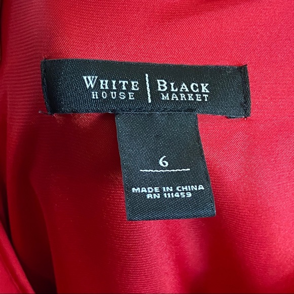 White House Black Market Red and Back Dress - Picture 6 of 6